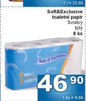 Soft&Exclusive toaletni papir 3vrstvý bílý 8 ks