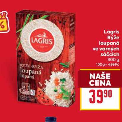 Lagris Rýže loupaná ve varných sáčcích 800 g 