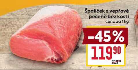 špalíček z vepřové pečeně bez kosti cena za 1 kg
