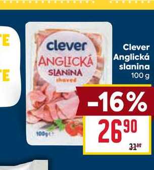 Clever Anglická slanina 100 g 