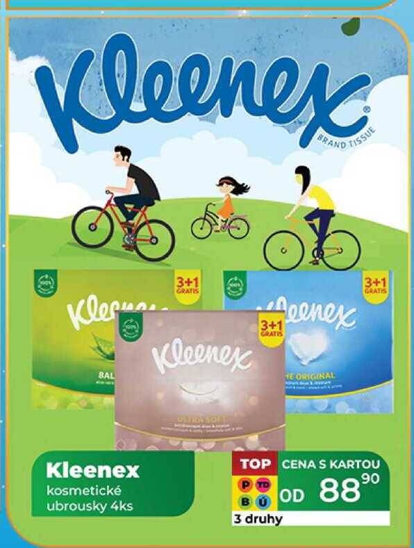 Kleenex kosmetické ubrousky 4ks  