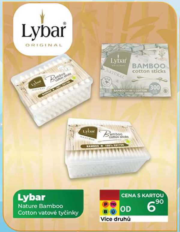 Lybar Nature Bamboo Cotton vatové tyčinky  