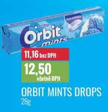 ORBIT MINTS DROPS 28g 