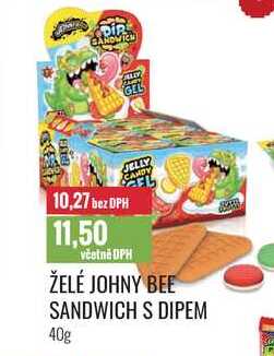 ŽELÉ JOHNY BEE SANDWICH S DIPEM 40g 