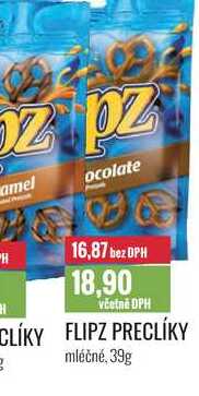 FLIPZ PRECLÍKY mléčné, 39g 