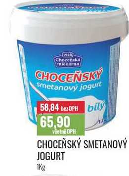CHOCEŇSKÝ SMETANOVÝ JOGURT 1Kg 