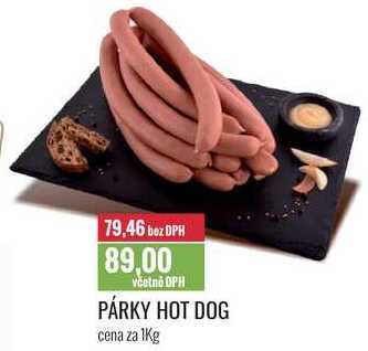 PÁRKY HOT DOG cena za 1Kg