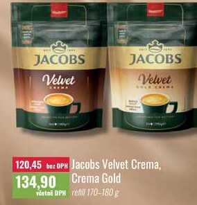 Jacobs Velvet Crema, Crema Gold 170-180 g 