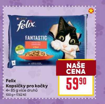 Felix Kapsičky pro kočky 4x 85 g