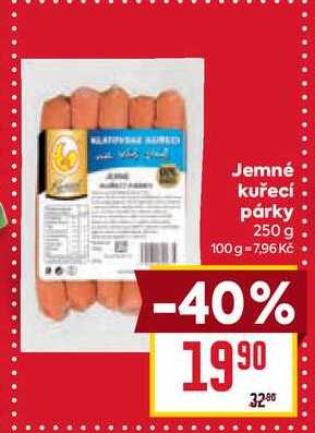Jemné kuřecí párky 250 g