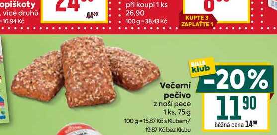 Večerní pečivo z naší pece 1ks, 75 g 