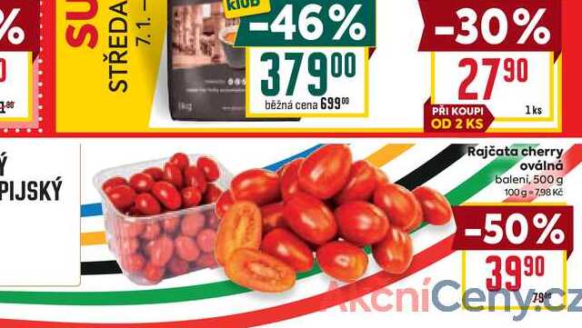 Rajčata Cherry oválná 500g