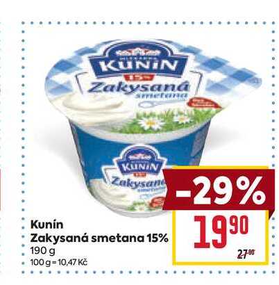Kunín Zakysaná smetana 15% 190 g