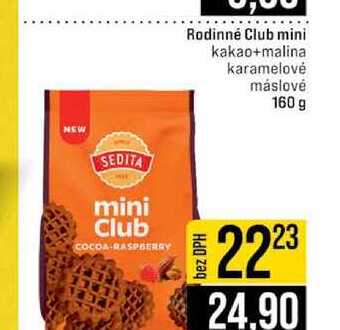 Rodinné Club mini kakao+malina karamelové máslové 160 g