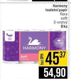 Harmony toaletní papír flora soft 3-vrstvý 8ks