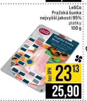 Le&Co Pražská šunka plátky 100 g 