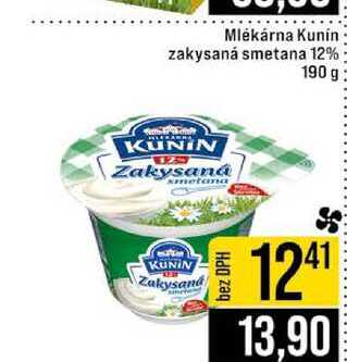 Mlékárna Kunín zakysaná smetana 12% 190 g 