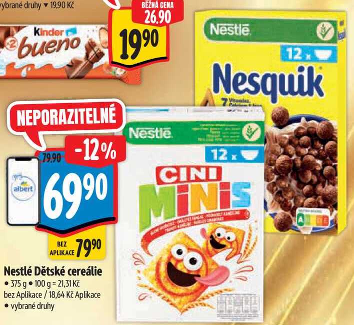 Nestlé Dětské cereálie, 375 g 