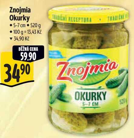 Znojmia Okurky, 520 g 