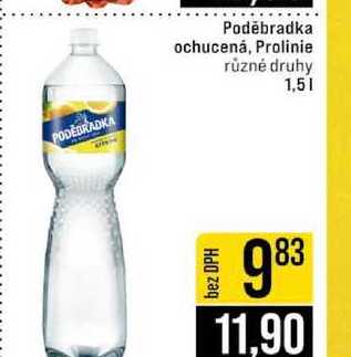 Poděbradka ochucená, Prolinie. různé druhy 1,5l