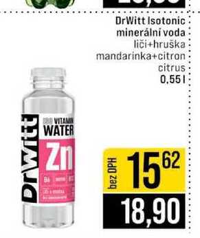 DrWitt Isotonic minerální voda liči+hruška mandarinka+citron citrus 0.55l