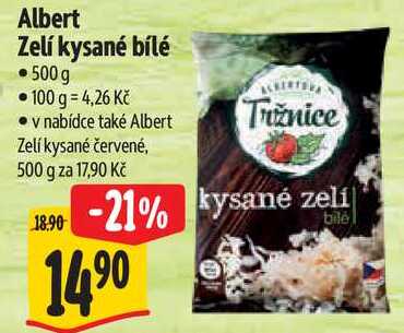 Albert Zelí kysané bílé, 500 g