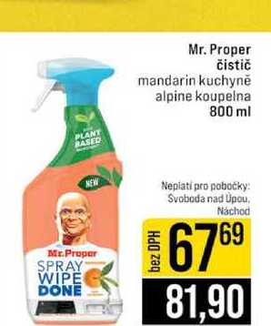 Mr. Proper čistič mandarin kuchyně alpine koupelna 800 ml 