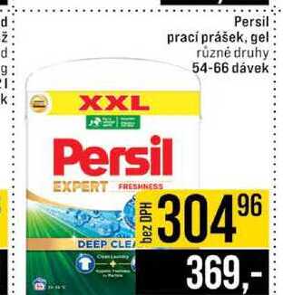 Persil prací prášek, gel různé druhy 54-66 dávek