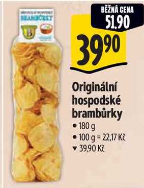 Originální hospodské brambůrky, 180 g 