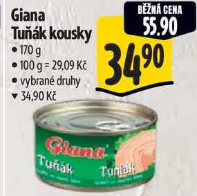 Giana Tuňák kousky, 170 g
