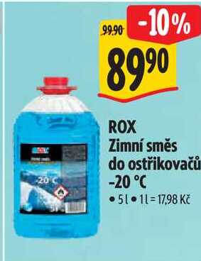 ROX Zimní směs do ostřikovačů -20°C, 5 l