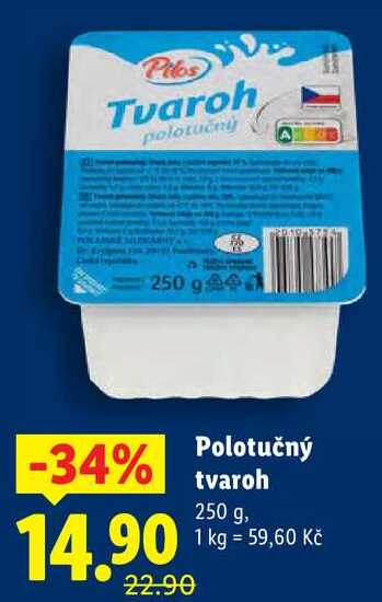Polotučný tvaroh, 250 g