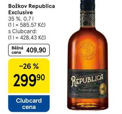 Božkov Republica Exclusive 35 %, 0.7 l
