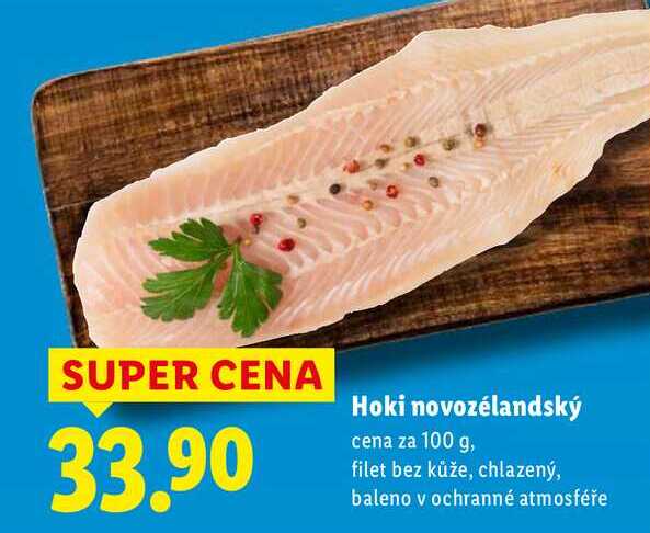 Hoki novozélandský, cena za 100 g