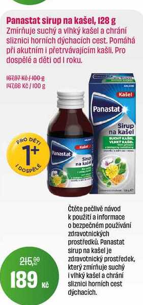 Panastat sirup na kašel, 128 g 