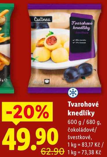 Tvarohové knedlíky, 600 g/680 g