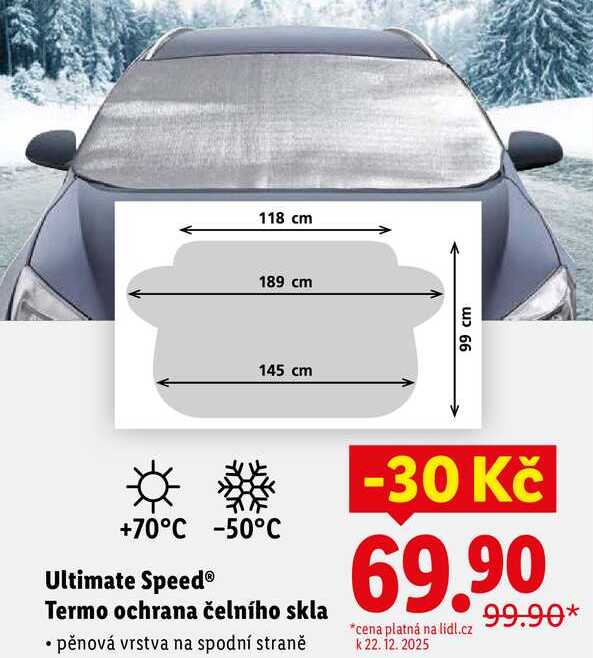 Ultimate Speed Termo ochrana čelního skla