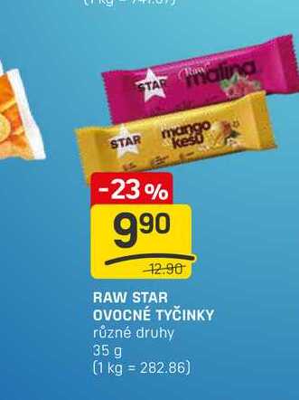 RAW STAR OVOCNÉ TYČINKY různé druhy 35 g 