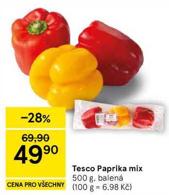 Tesco Paprika mix, 500 g, balená 