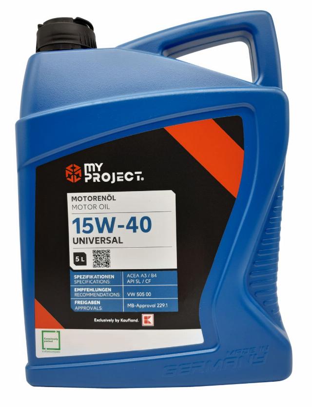 MY PROJECT Motorový olej 15W-40, objem: 5 l