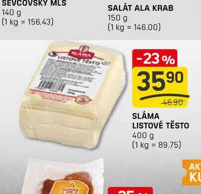 SLÁMA LISTOVÉ TĚSTO 400 g