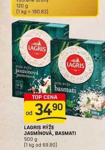 LAGRIS RÝŽE JASMÍNOVÁ, BASMATI 500 g 