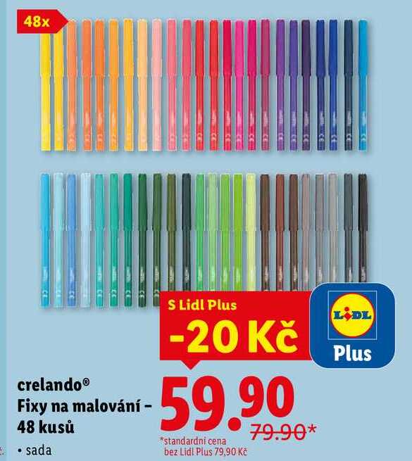 crelando Fixy na malování - 48 kusů