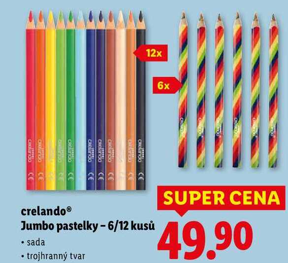 crelando Jumbo pastelky - 6/12 kusů