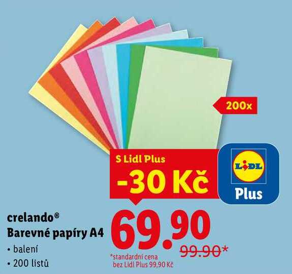 crelando Barevné papíry A4