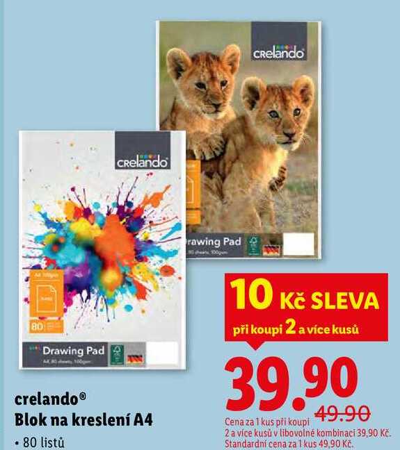 crelando Blok na kreslení A4