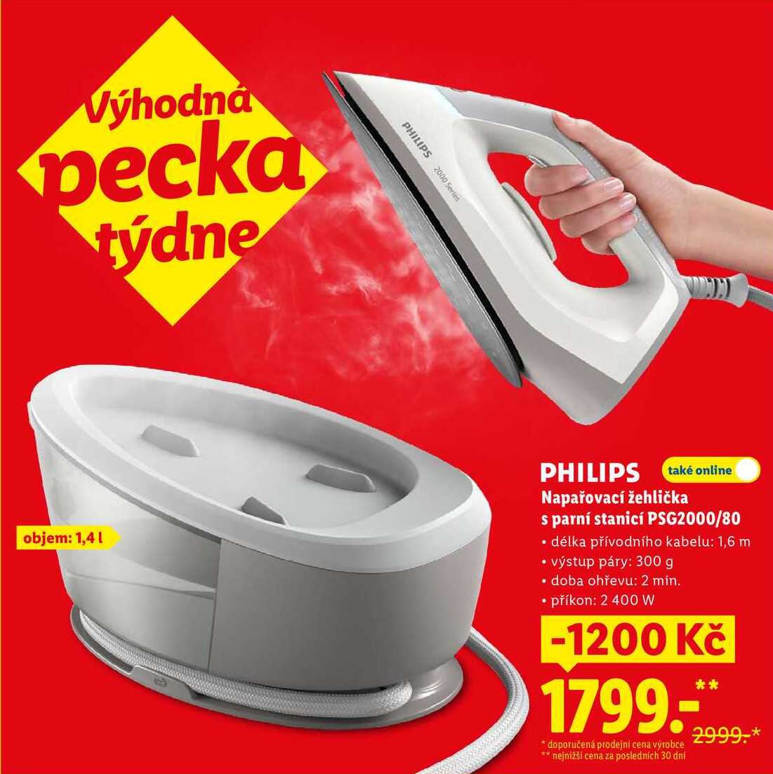 Napařovací žehlička s parní stanicí PSG2000/80 