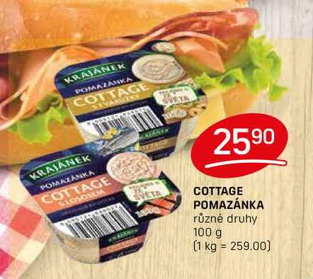 COTTAGE POMAZÁNKA různé druhy 100 g 