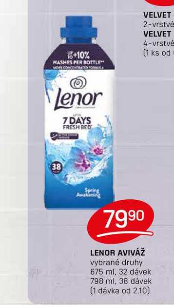 LENOR AVIVÁŽ vybrané druhy 675 ml, 32 dávek