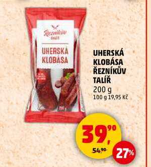 UHERSKÁ KLOBÁSA ŘEZNÍKŮV TALÍŘ, 200 g 